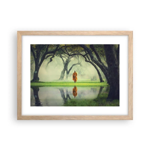 Poster in einem Rahmen aus heller Eiche - Auf dem Weg zur Erleuchtung - 40x30 cm