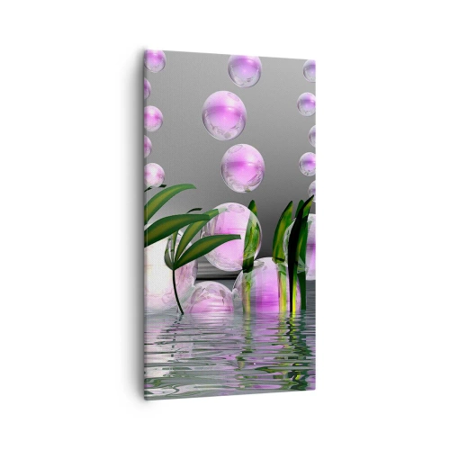 Bild auf Leinwand - Leinwandbild - Eine reflektierende Komposition aus Leichtigkeit und Leben - 55x100 cm