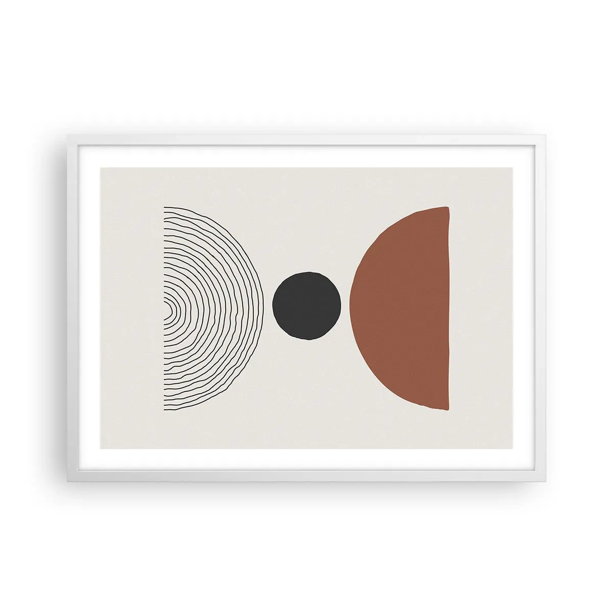 Poster in einem weißen Rahmen - Das Zentrum der Aufmerksamkeit - 70x50 cm