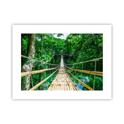 Poster - Monkey Bridge über das Grün - 40x30 cm