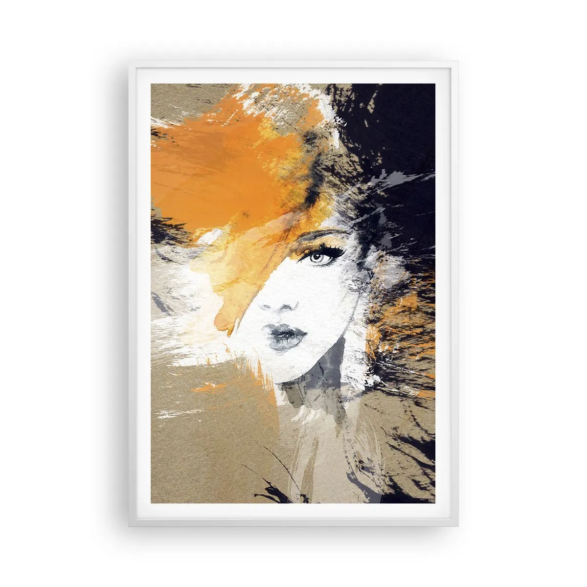 Poster in einem weißen Rahmen - Und es ist Licht - 70x100 cm