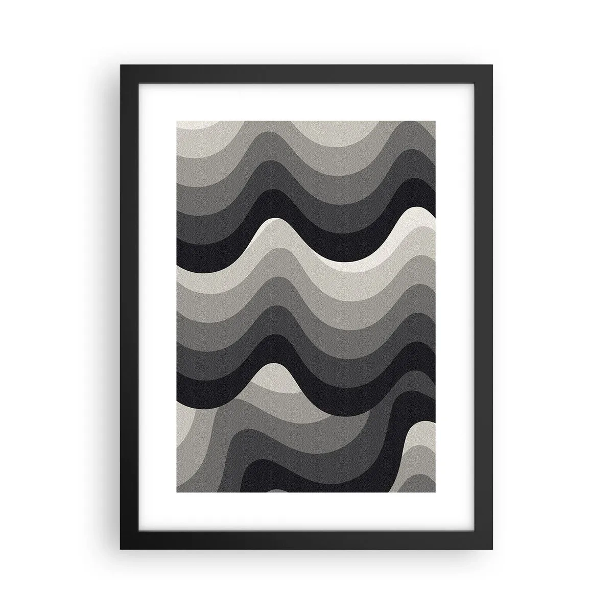Poster in einem schwarzem Rahmen - Eine Welle nach der anderen - 30x40 cm