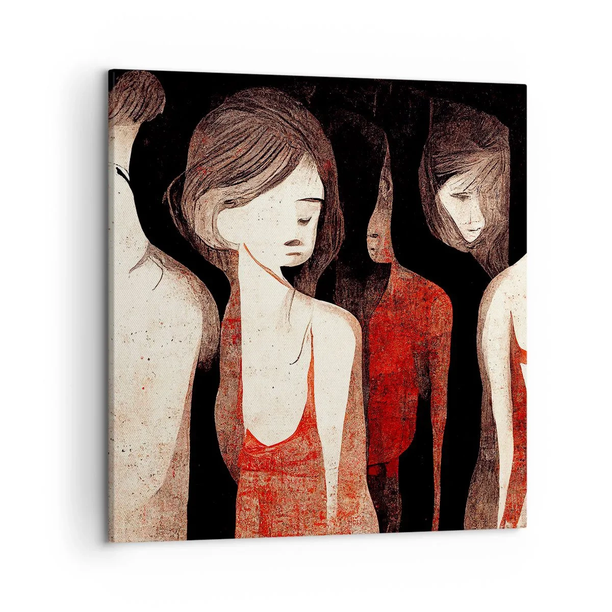 Bild auf Leinwand - Leinwandbild - Madonnen der Dunkelheit - 50x50 cm