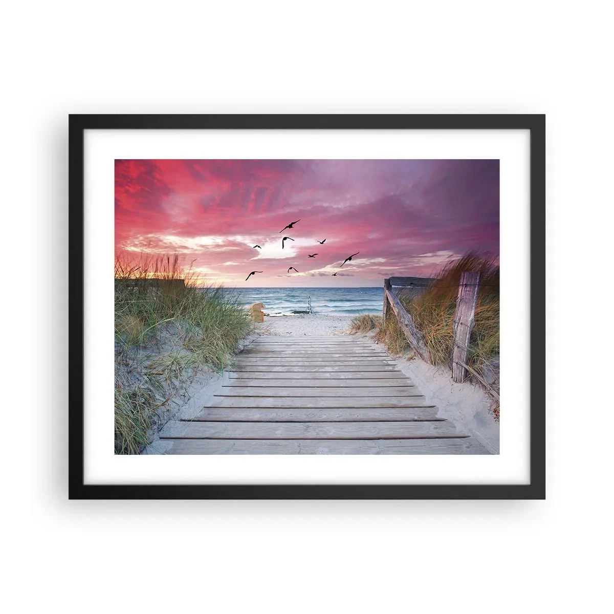 Poster in einem schwarzem Rahmen - Baltischer Eindruck - 50x40 cm
