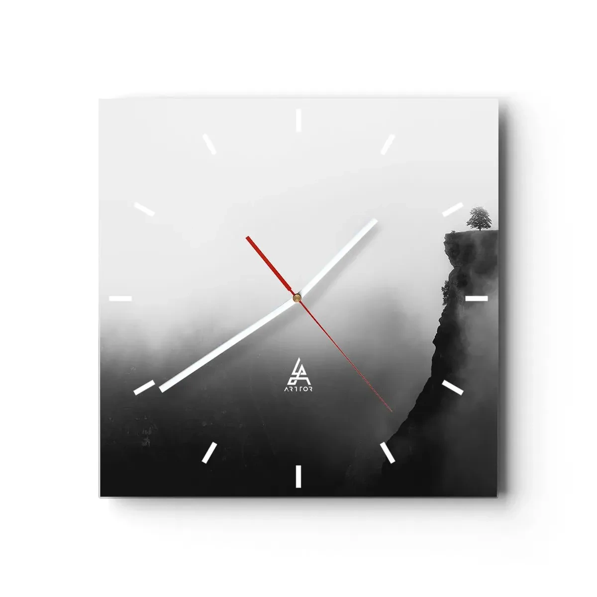 Wanduhr - Glasuhr - Am Rande der Welt - 40x40 cm