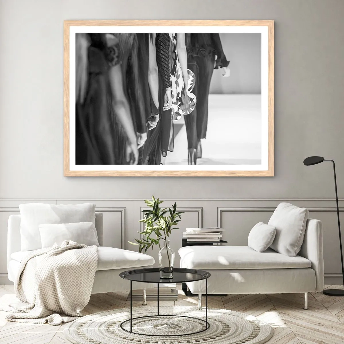 Poster in einem Rahmen aus heller Eiche - Eine stilvolle Parade - 70x50 cm