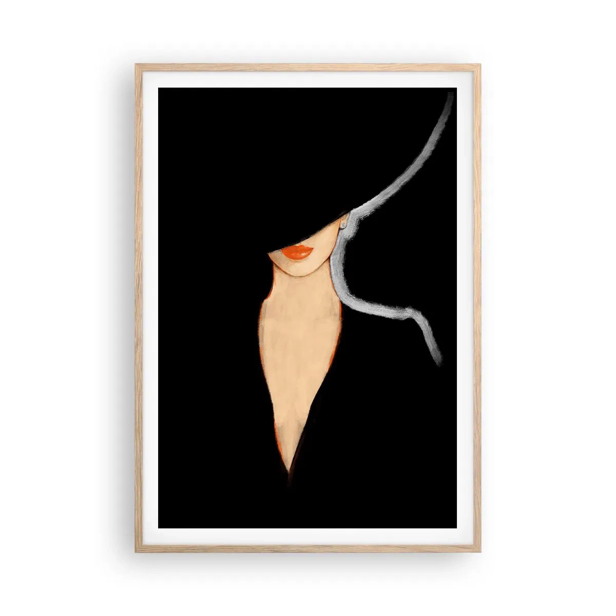 Poster in einem Rahmen aus heller Eiche - Eleganz und Stil - 70x100 cm