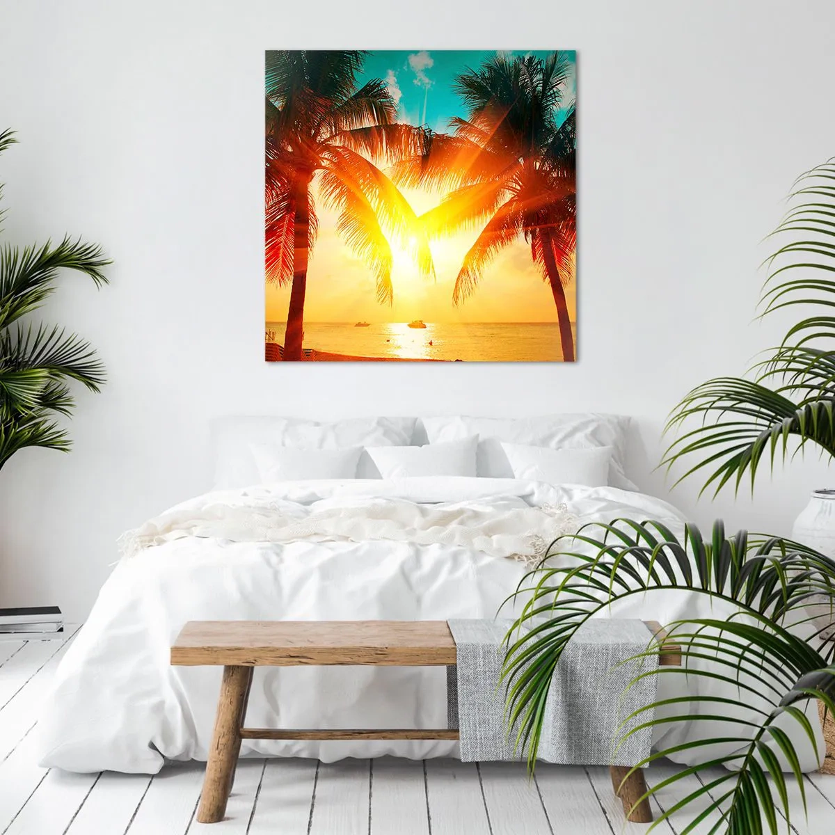 Bild auf Leinwand - Leinwandbild - Exotisches Paar - 70x70 cm