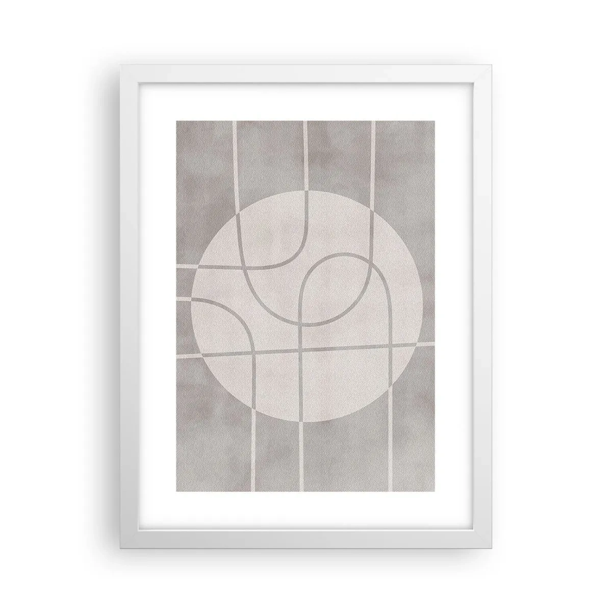 Poster in einem weißen Rahmen - Kreisförmig und geradeaus - 30x40 cm
