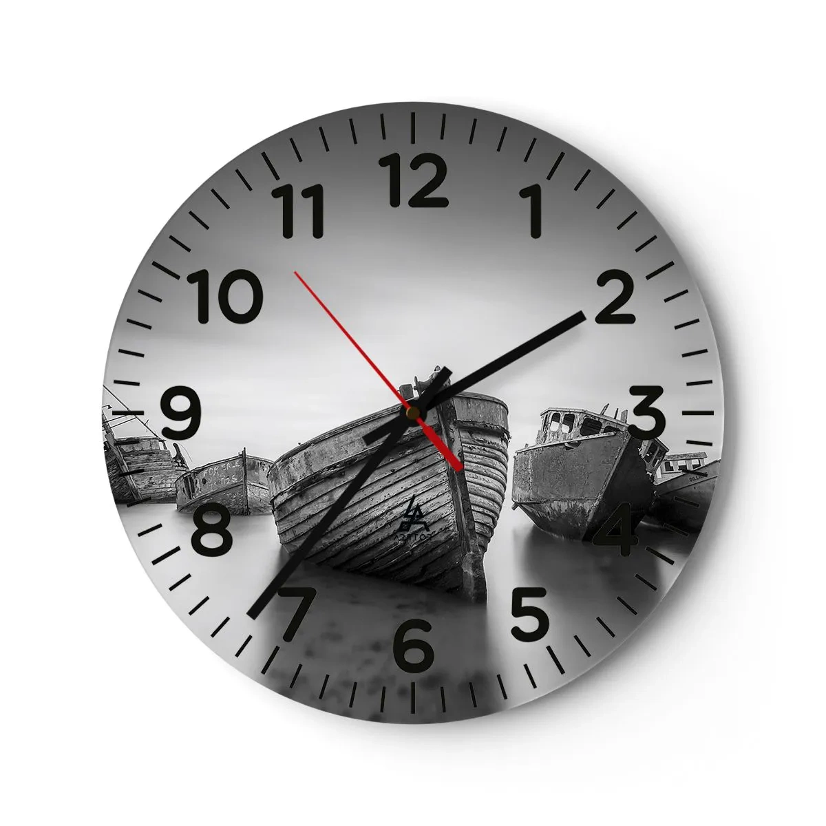 Wanduhr - Glasuhr - Nur Erinnerungen ... - 40x40 cm