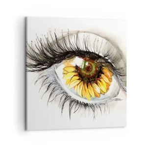 Bild auf Leinwand - Leinwandbild - Ein Look so heiß wie der Sommer - 50x50 cm