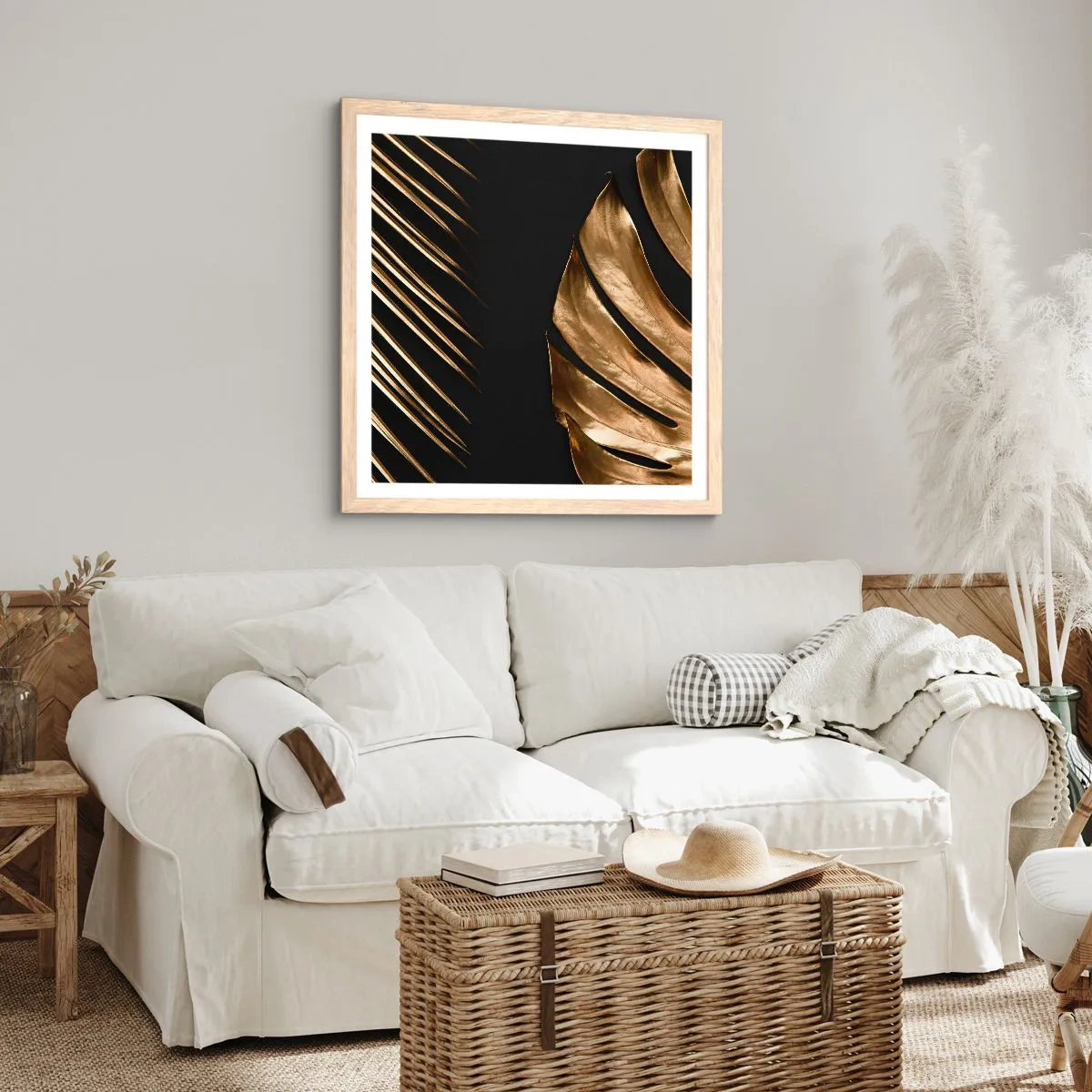 Poster in einem Rahmen aus heller Eiche - Anders und genauso teuer - 60x60 cm