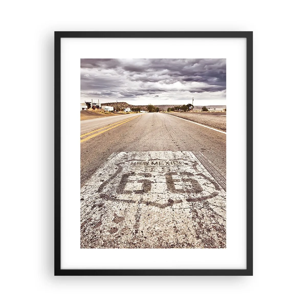 Poster in einem schwarzem Rahmen - Mother Road - eine amerikanische Legende - 40x50 cm