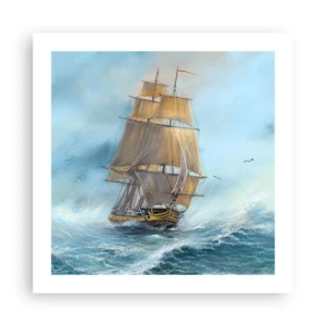 Poster - Über die Wellen gleiten - 50x50 cm