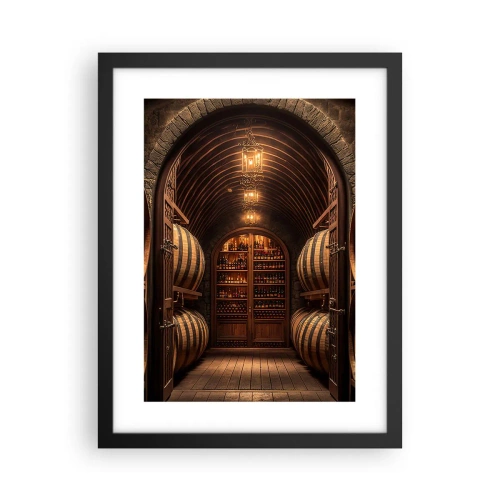 Poster in einem schwarzem Rahmen - Stimmungsvoller Keller - 30x40 cm