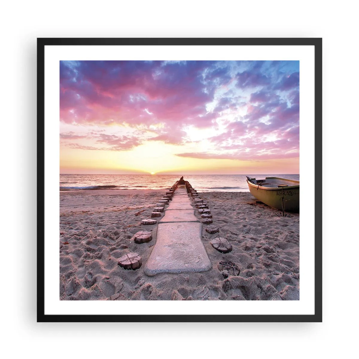 Poster in einem schwarzem Rahmen - Ein Moment tiefer Erfahrung - 60x60 cm