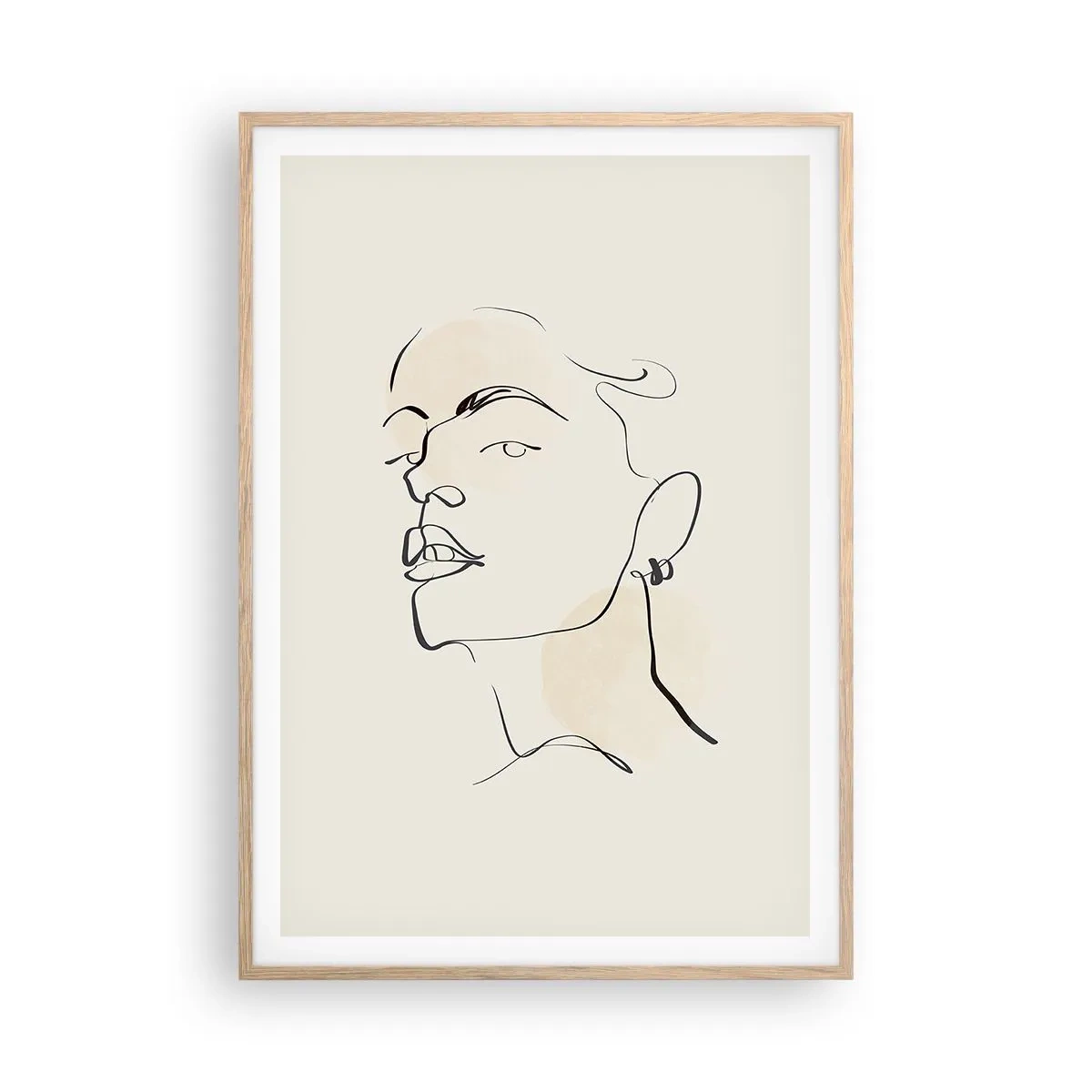 Poster in einem Rahmen aus heller Eiche - Ein stolzer Blick - 70x100 cm