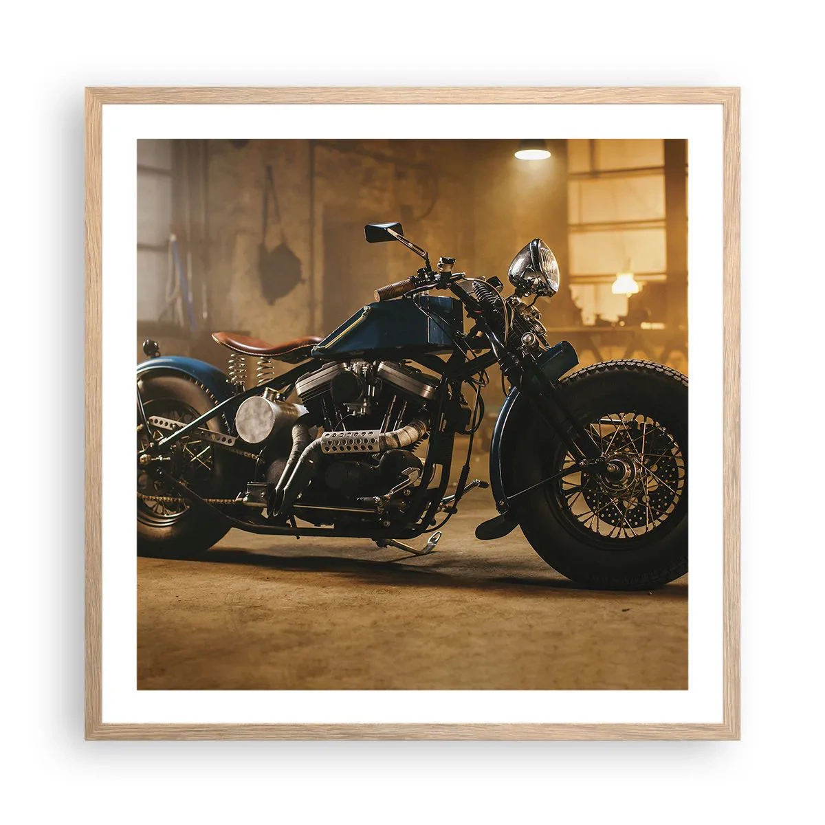 Poster in einem Rahmen aus heller Eiche - Ich kann alles - 60x60 cm