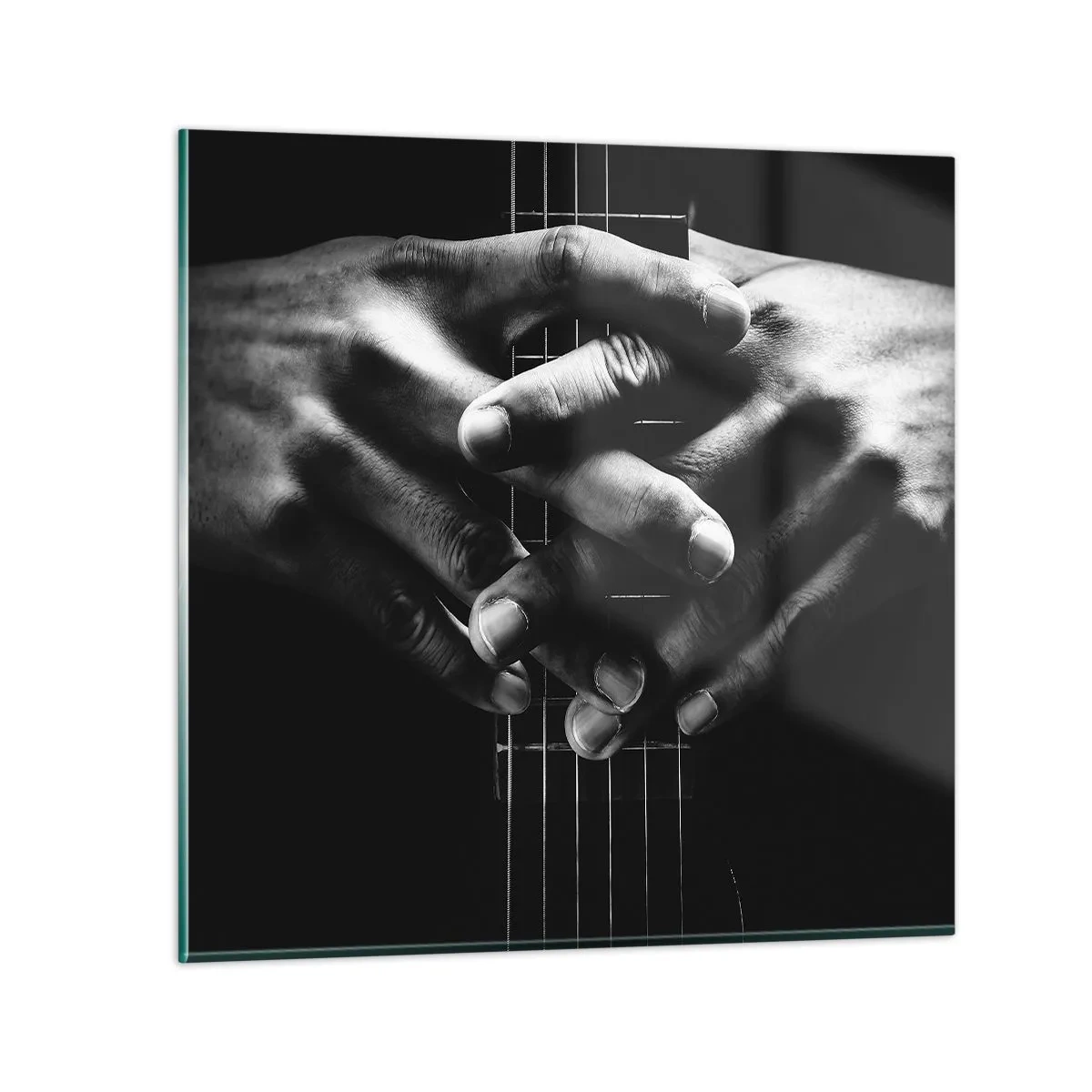 Glasbild - Bild auf glas - Gebet des Künstlers - 50x50 cm