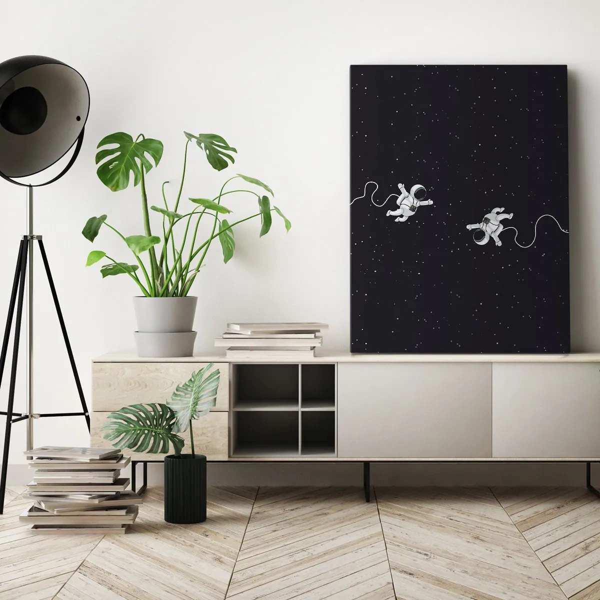 Bild auf Leinwand - Leinwandbild - Kosmischer Tanz - 45x80 cm