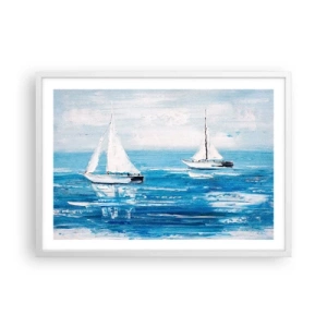 Poster in einem weißen Rahmen - Mit Freund an der Seite - 70x50 cm