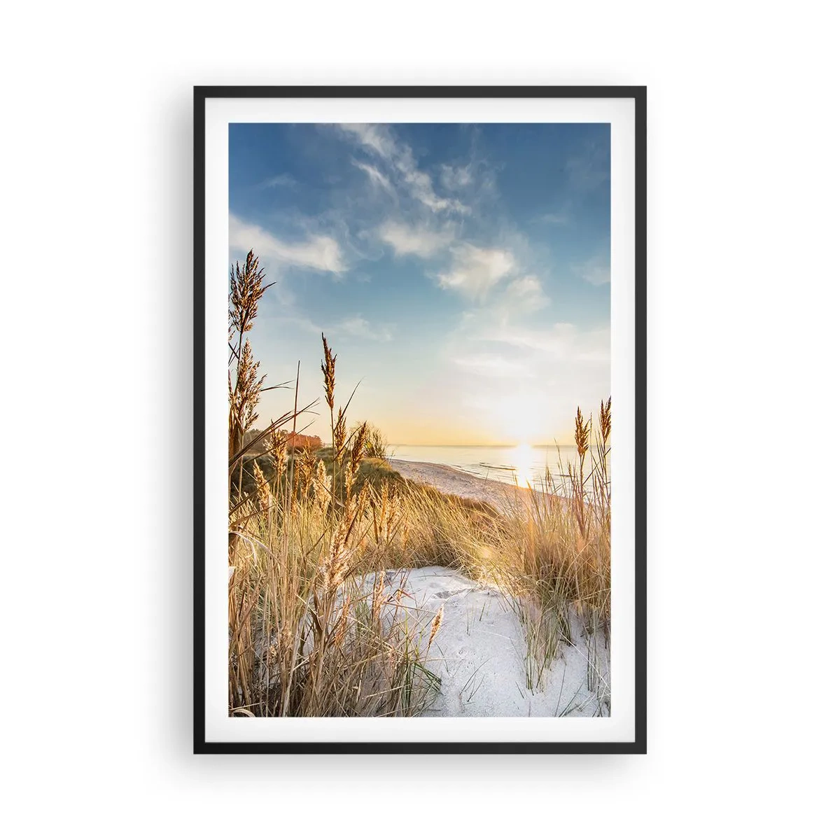 Poster in einem schwarzem Rahmen - Nordstrand - 61x91 cm