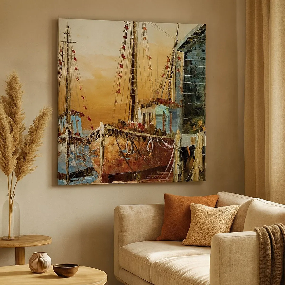 Bild auf Leinwand - Leinwandbild - Friedliche Rückkehr - 30x30 cm