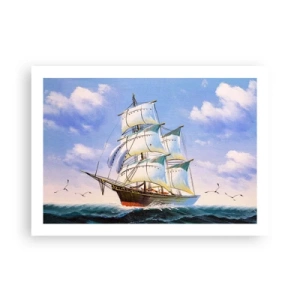 Poster - Mit Stolz mit dem Wind - 70x50 cm