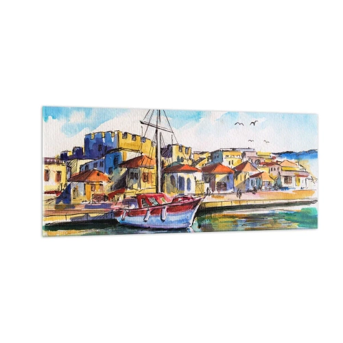 Glasbild - Bild auf glas - Regenbogennachmittag - 100x40 cm