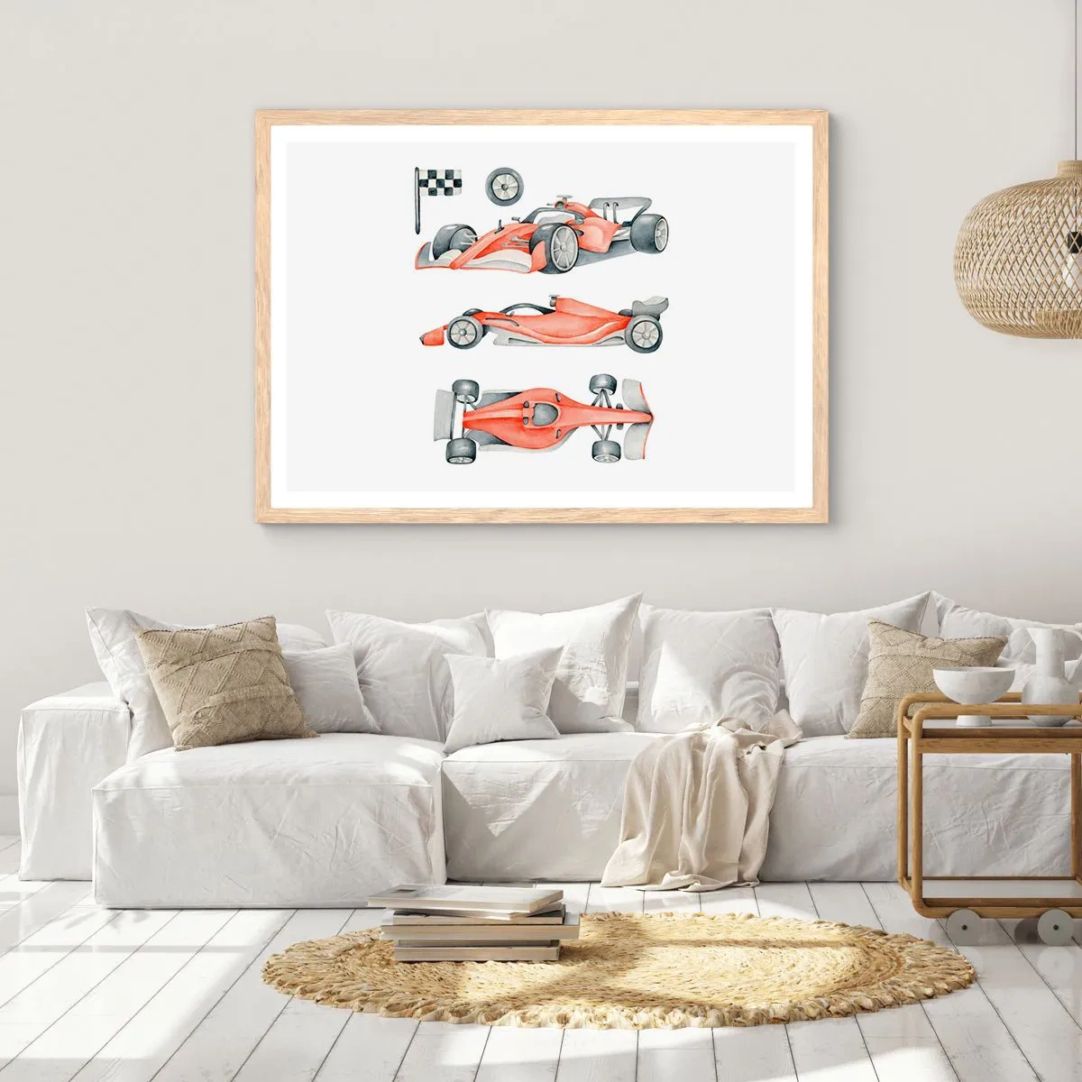 Poster in einem Rahmen aus heller Eiche - Dem Traum folgen - 91x61 cm