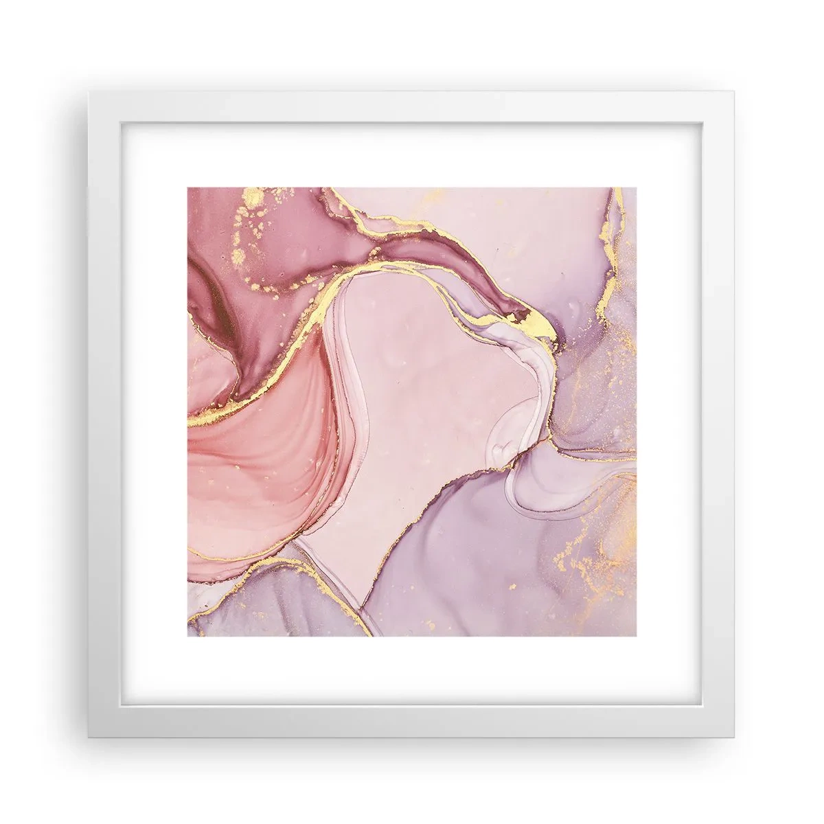 Poster in einem weißen Rahmen - Eine Liebkosung der Farben - 30x30 cm