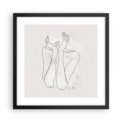 Poster in einem schwarzem Rahmen - Ein träumerischer Moment - 40x40 cm