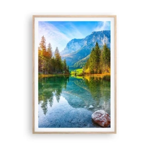 Poster in einem Rahmen aus heller Eiche - Die Sanftheit des Herbstes - 70x100 cm