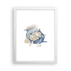 Poster in einem weißen Rahmen - Freundschaft oder Liebe? - 30x40 cm