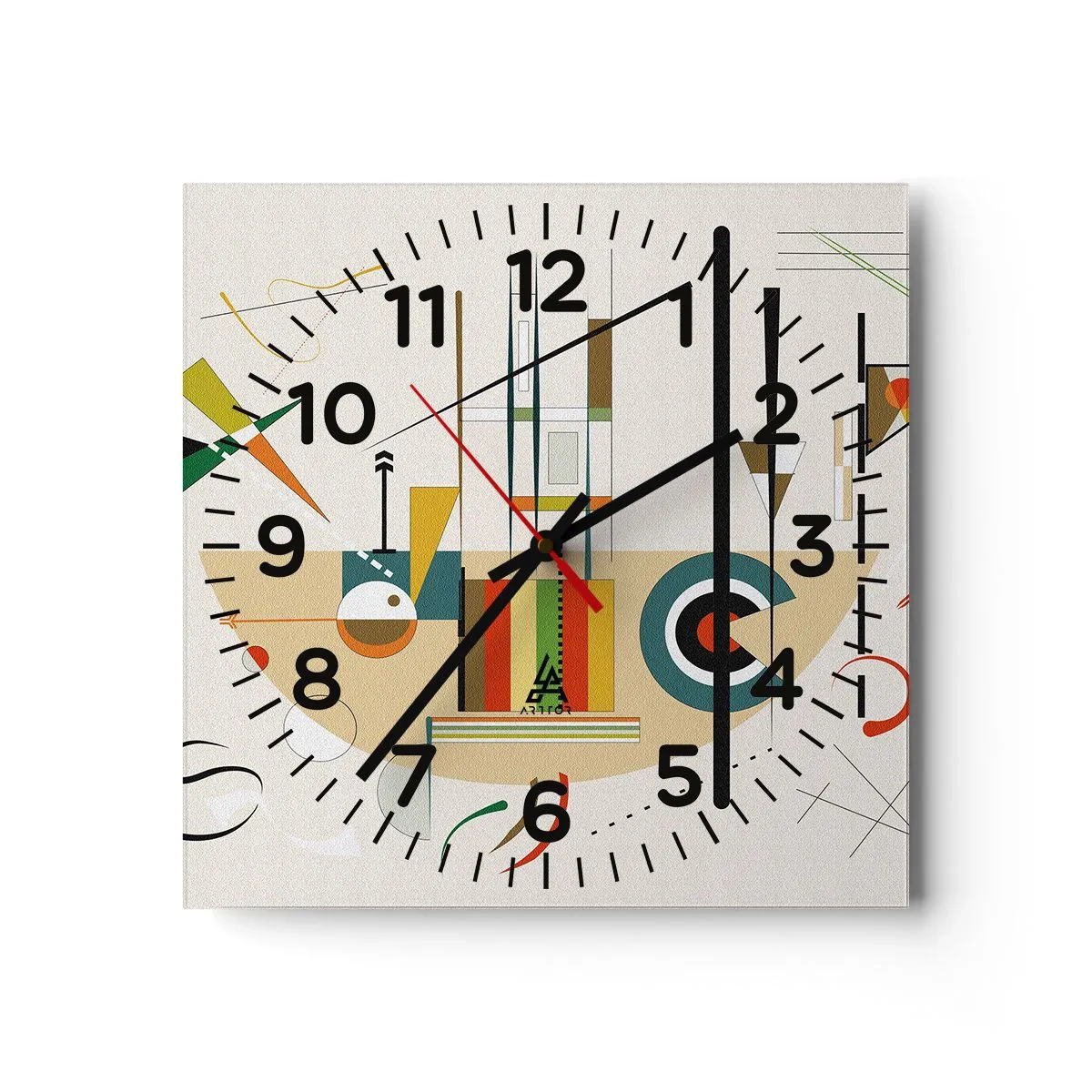 Wanduhr - Glasuhr - Und die Welt lacht - 30x30 cm