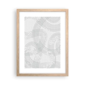 Poster in einem Rahmen aus heller Eiche - Es gibt keinen einfachen Weg - 30x40 cm