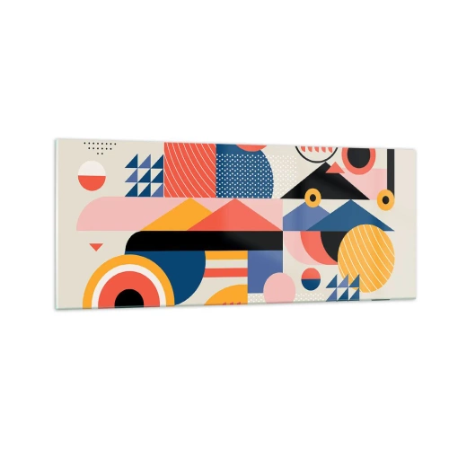 Glasbild - Bild auf glas - Komposition: Na, los, spiel! - 100x40 cm