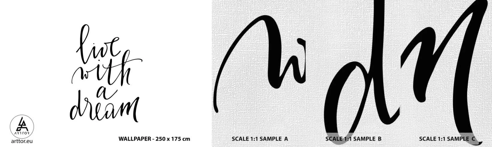 Fototapeten Muster Premium Canvas - Na sicher - Typografie, Bejahung, Maxime - 100x30 cm