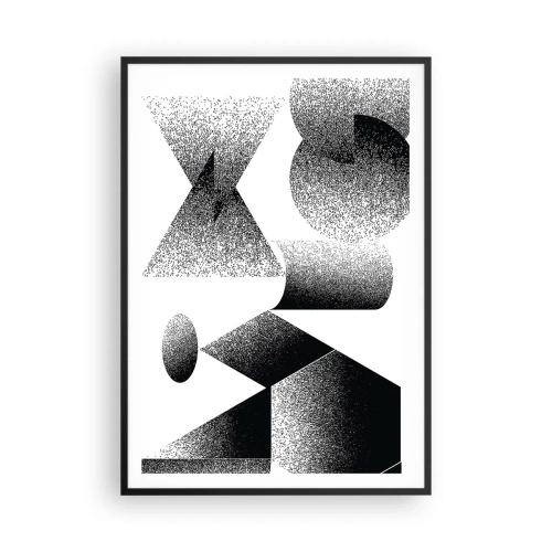 Poster in einem schwarzem Rahmen - Winkel und Ovale - 70x100 cm