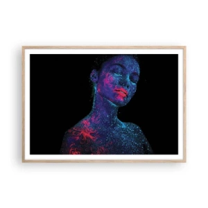Poster in einem Rahmen aus heller Eiche - Im Sternenstaub - 100x70 cm