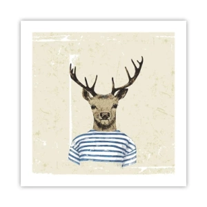 Poster - Weil ich gestreifte T-Shirts mag! - 50x50 cm