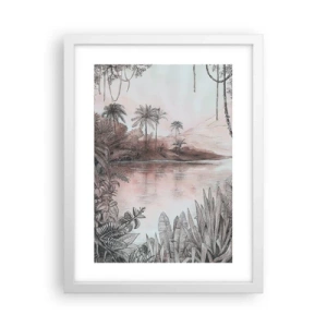 Poster in einem weißen Rahmen - Tagebuch eines Entdeckers aus dem 19. Jahrhundert - 30x40 cm