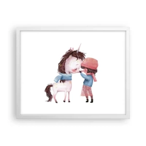 Poster in einem weißen Rahmen - Ein Wintermärchen - 50x40 cm