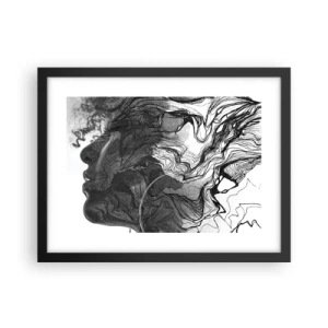 Poster in einem schwarzem Rahmen - Verstrickt in Träume - 40x30 cm