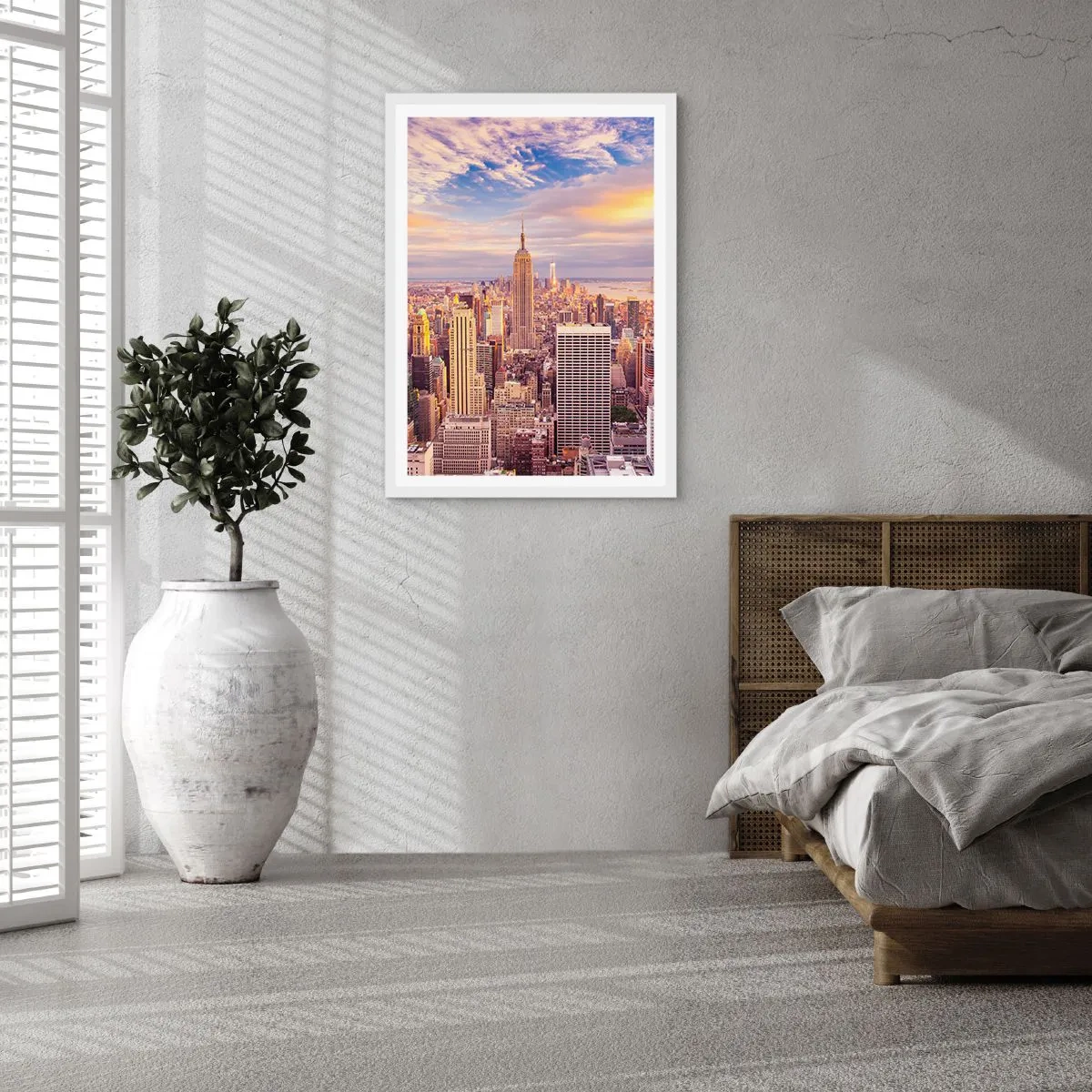 Poster in einem weißen Rahmen - Nur nach den Wolken greifen - 70x100 cm