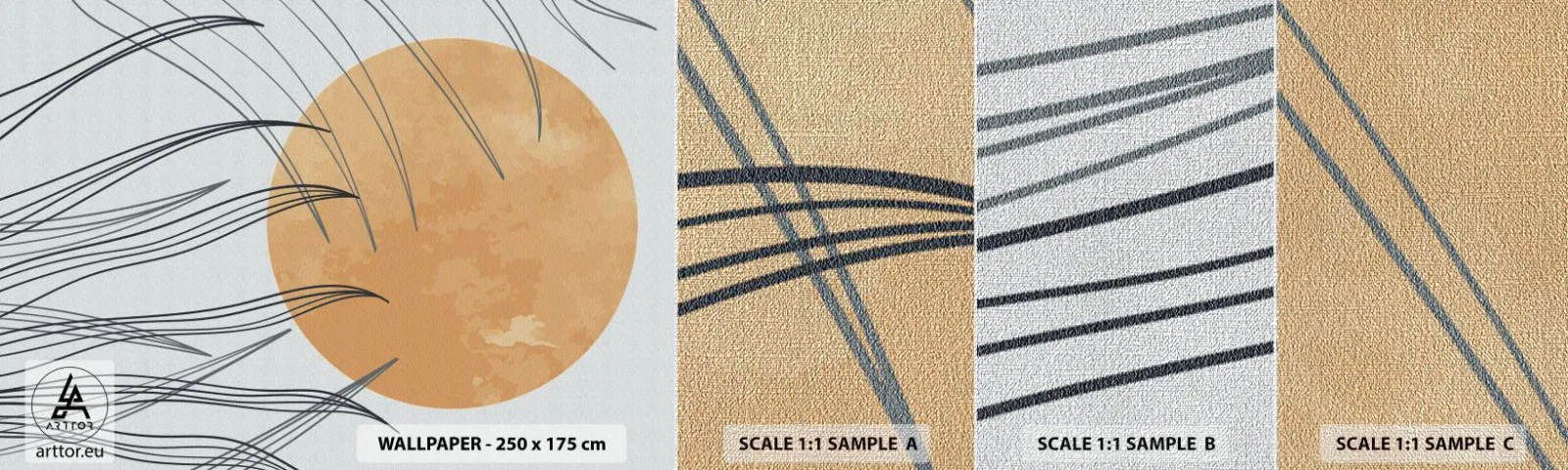 Fototapeten Muster Premium Canvas - Immer der Sonne entgegen - Sonne, Minimalismus, Stück - 100x30 cm