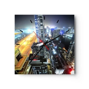 Wanduhr - Glasuhr - Ein Wunder in der Wüste - 40x40 cm