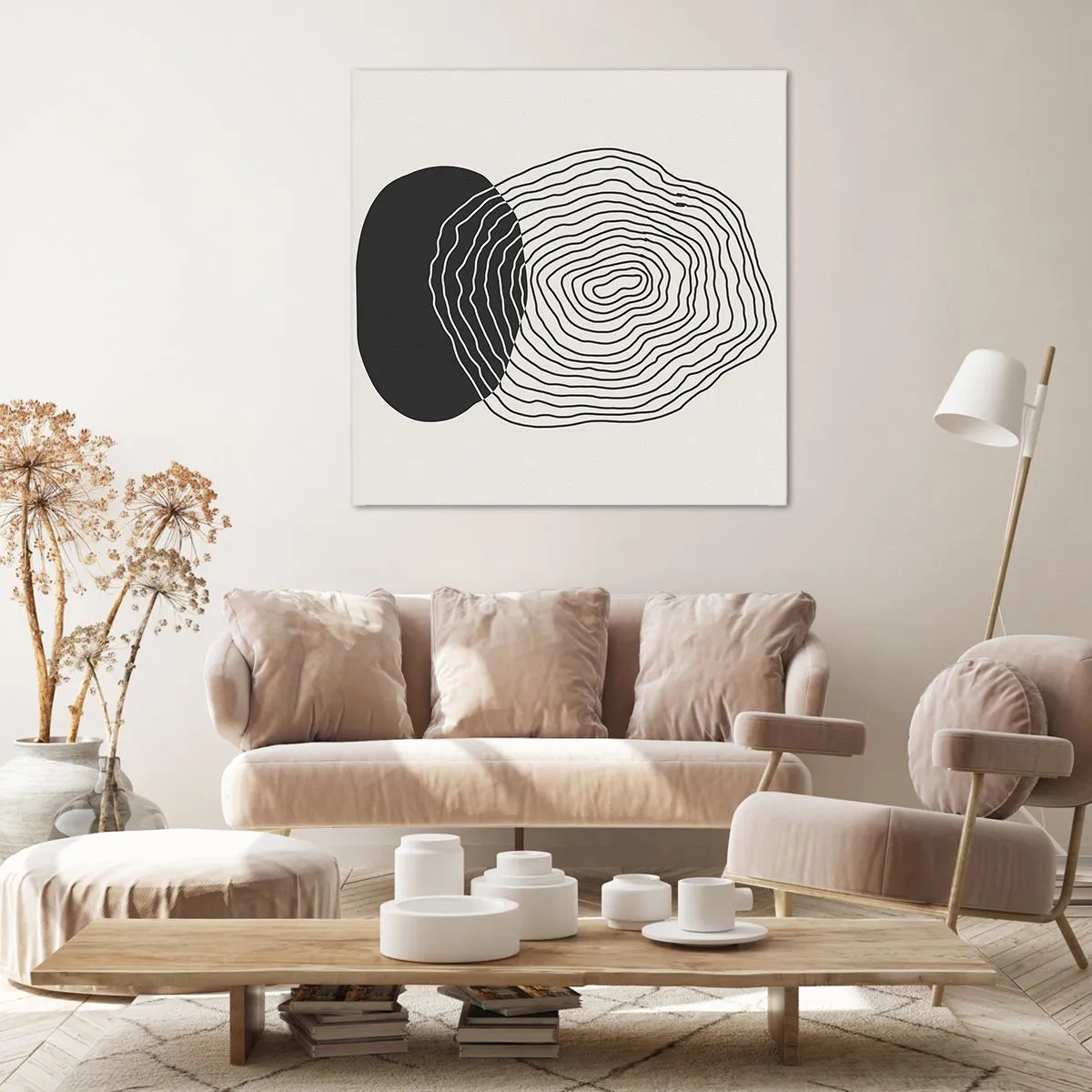 Bild auf Leinwand - Leinwandbild - Dauer und Schwingung - 30x30 cm