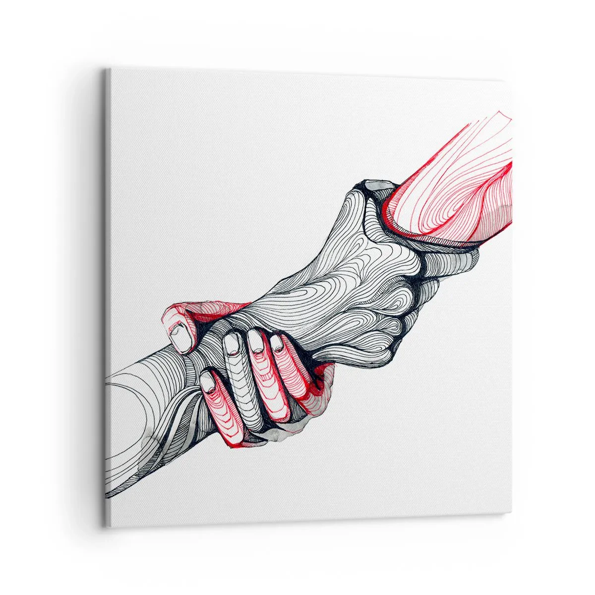 Bild auf Leinwand - Leinwandbild - Sie sind in guten Händen - 50x50 cm