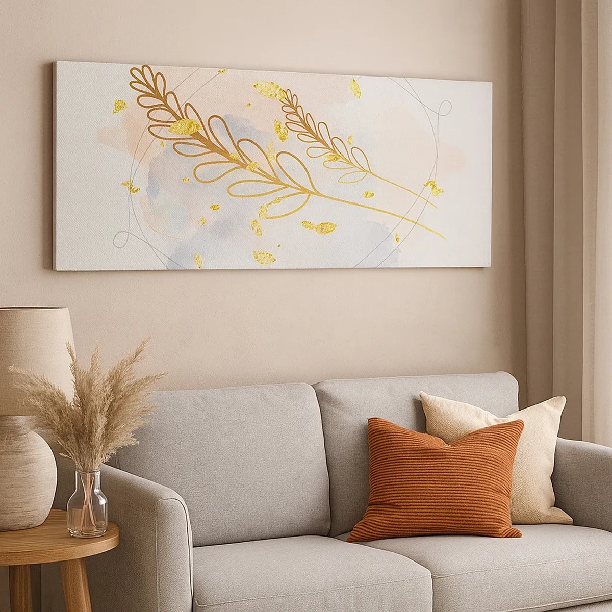 Bild auf Leinwand - Leinwandbild - Goldenr Hauch - 30x30 cm